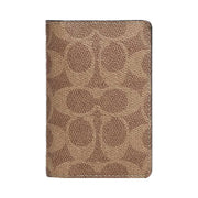 Coach Id Wallet In Signature Canvas Signature Canvas-Tan & Black