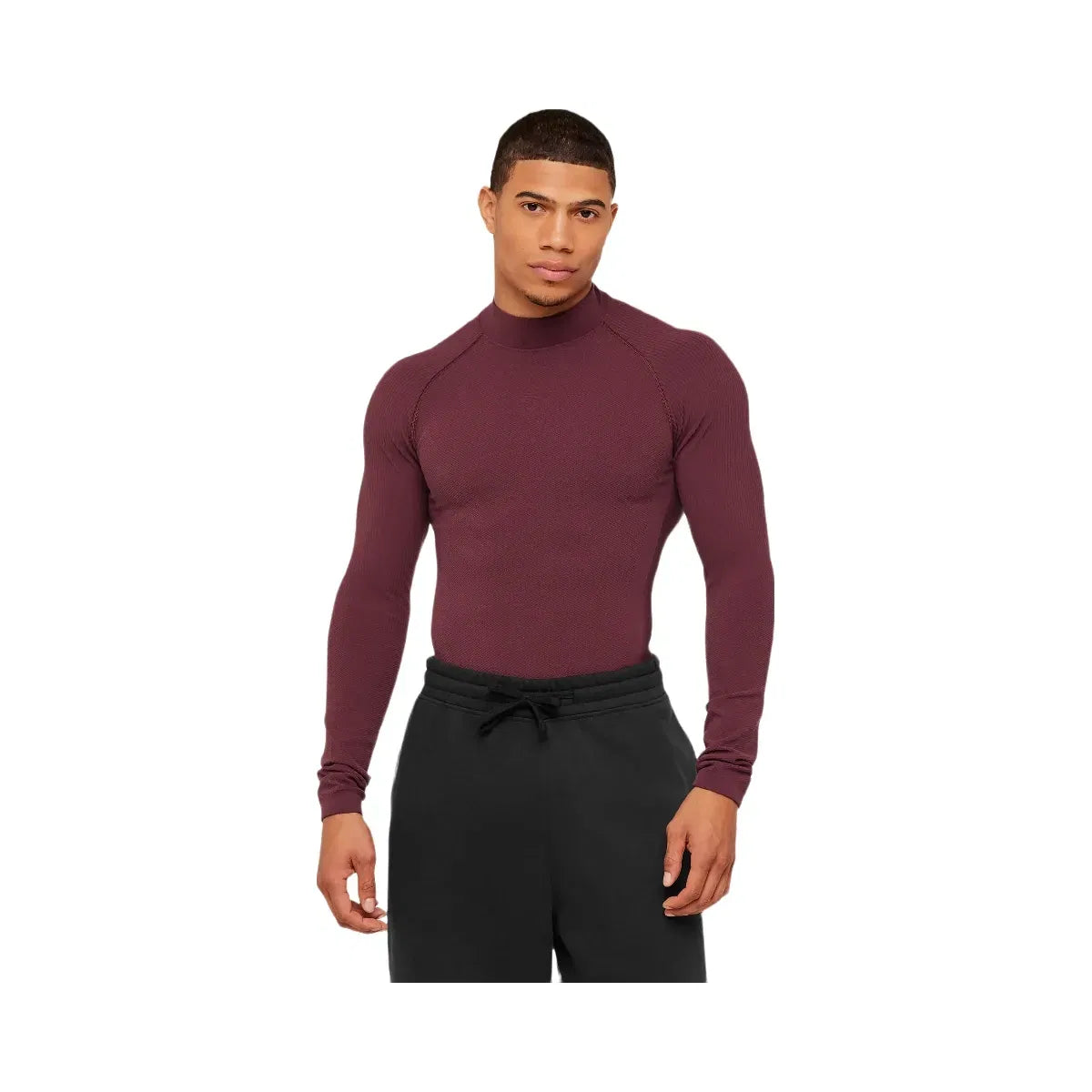 Gymshark Physique Long Sleeve T-Shirt "GS Impact Burgundy GS Cherry Purple"