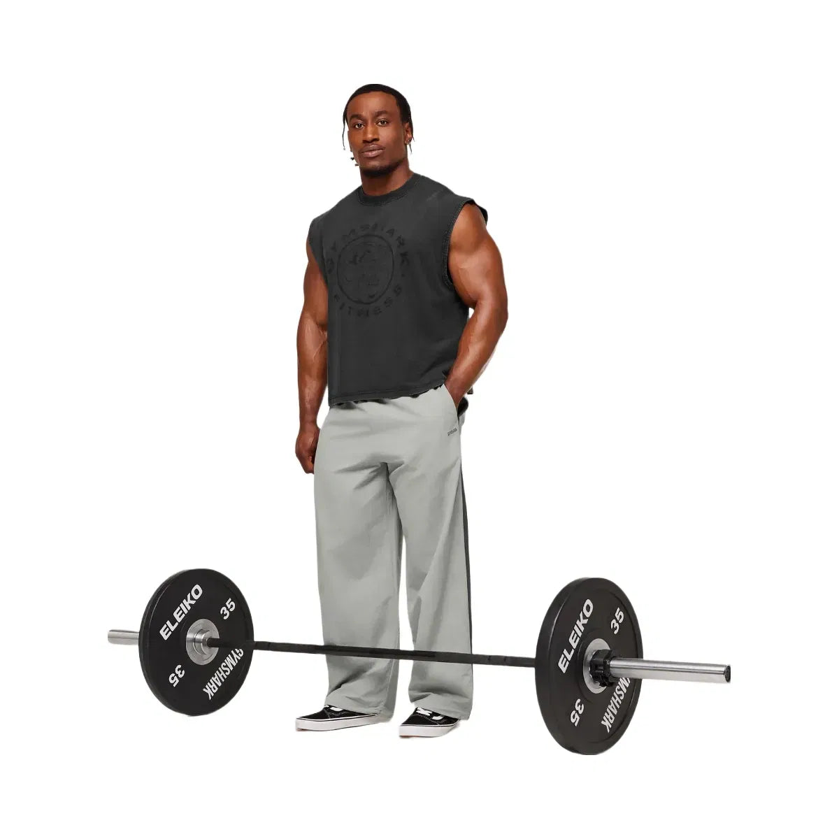 Gymshark Retro Collegiate Track Pants "Smokey Grey Onyx Grey"