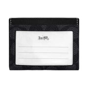 Coach Slim Id Card Case In Signature Canvas Charcoal Black