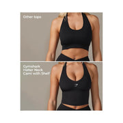 Gymshark Halter Neck Cami with Shelf - Black