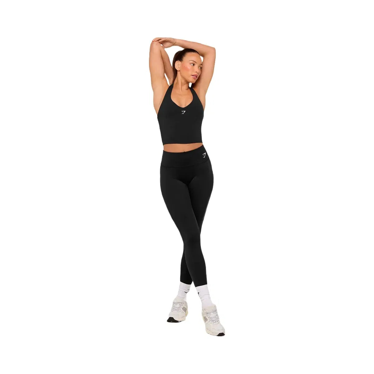 Gymshark Halter Neck Cami with Shelf - Black