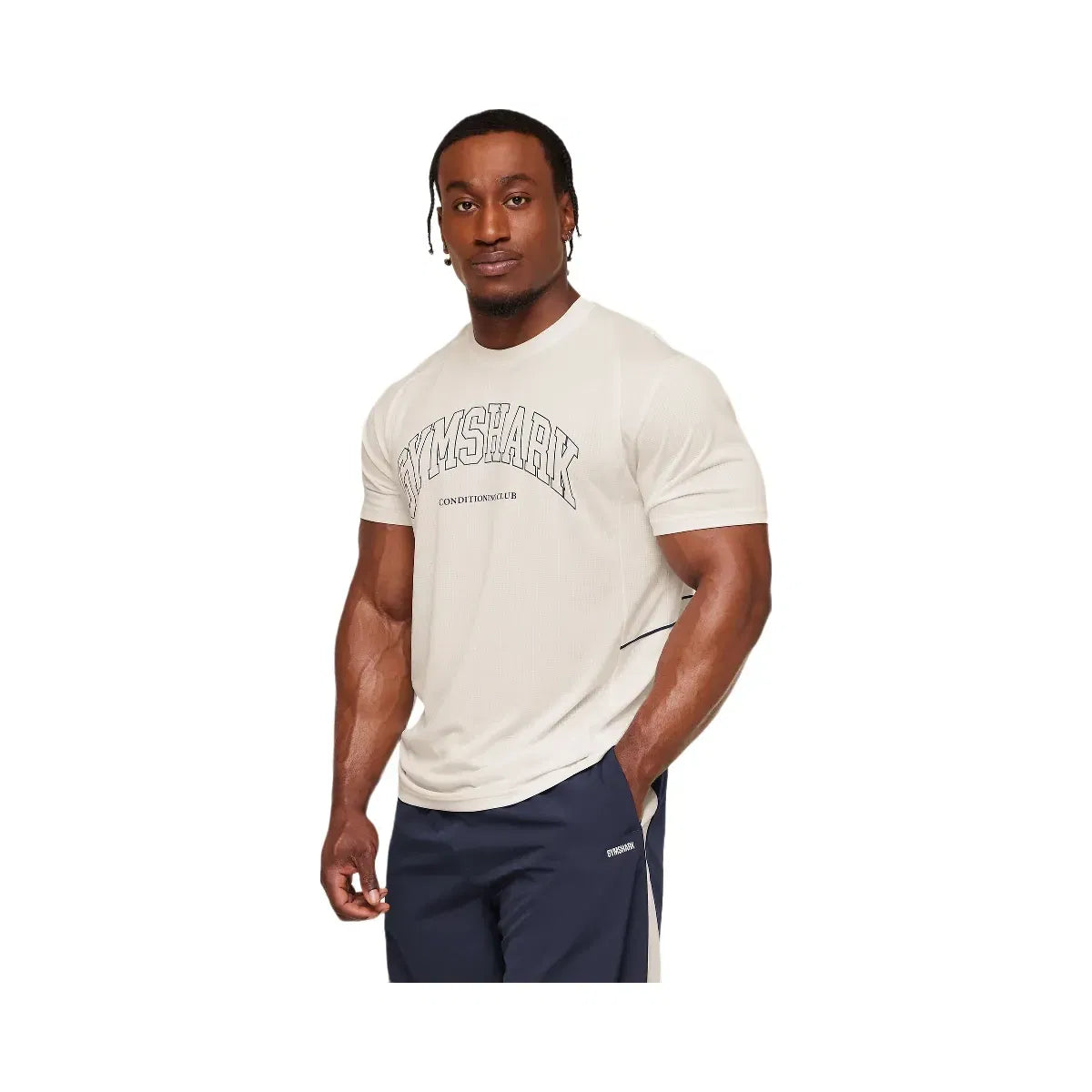 Gymshark Collegiate Tech T-Shirt Soft White
