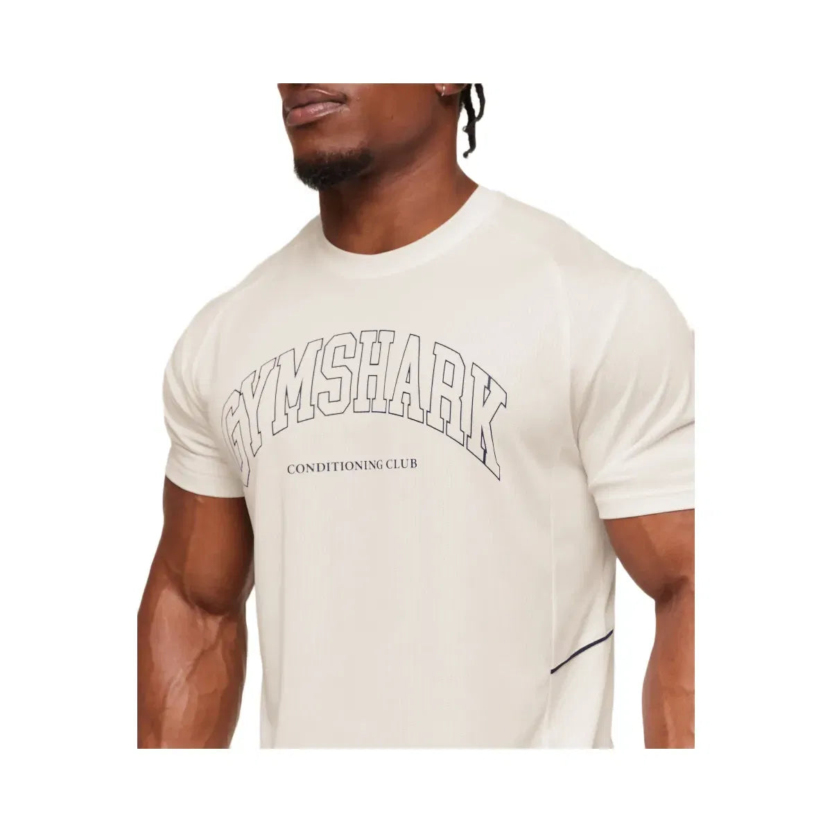Gymshark Collegiate Tech T-Shirt Soft White