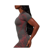 Gymshark Storm Seamless Short Sleeve Top "GS Dark Grey GS Zesty Red"
