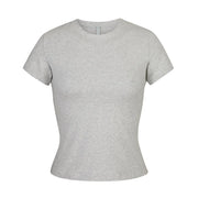 Skims Cotton Jersey T-shirt Light Heather Grey