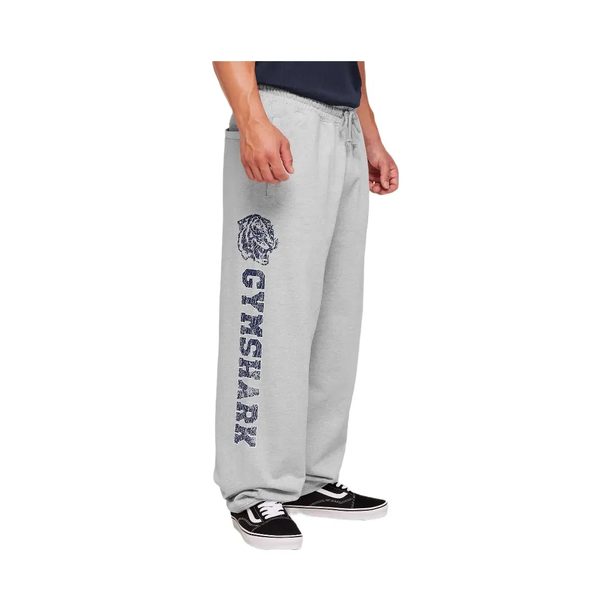 Gymshark Retro Collegiate Graphic Wide Leg Pants Bros Soft Grey Marl