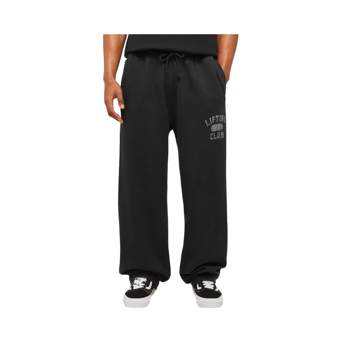 Gymshark Retro Collegiate Graphic Wide Leg Pants Black