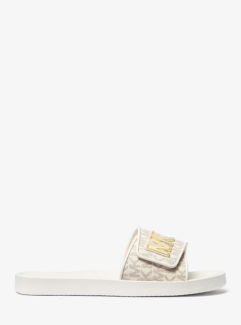 Palmer Signature Logo Slide Sandal VANILLA