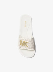 Palmer Signature Logo Slide Sandal VANILLA