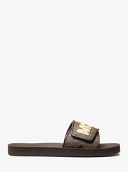 Palmer Signature Logo Slide Sandal BROWN