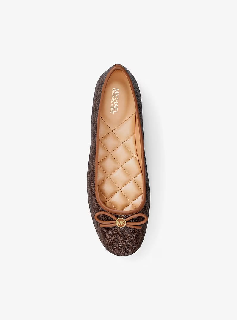Savannah Signature Logo Ballet Flat BROWN