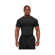 Gymshark Shadow Seamless T Shirt "Black Brand Blue"
