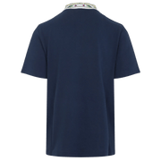 Casablanca Laurel Pique Polo Shirt Navy Blue