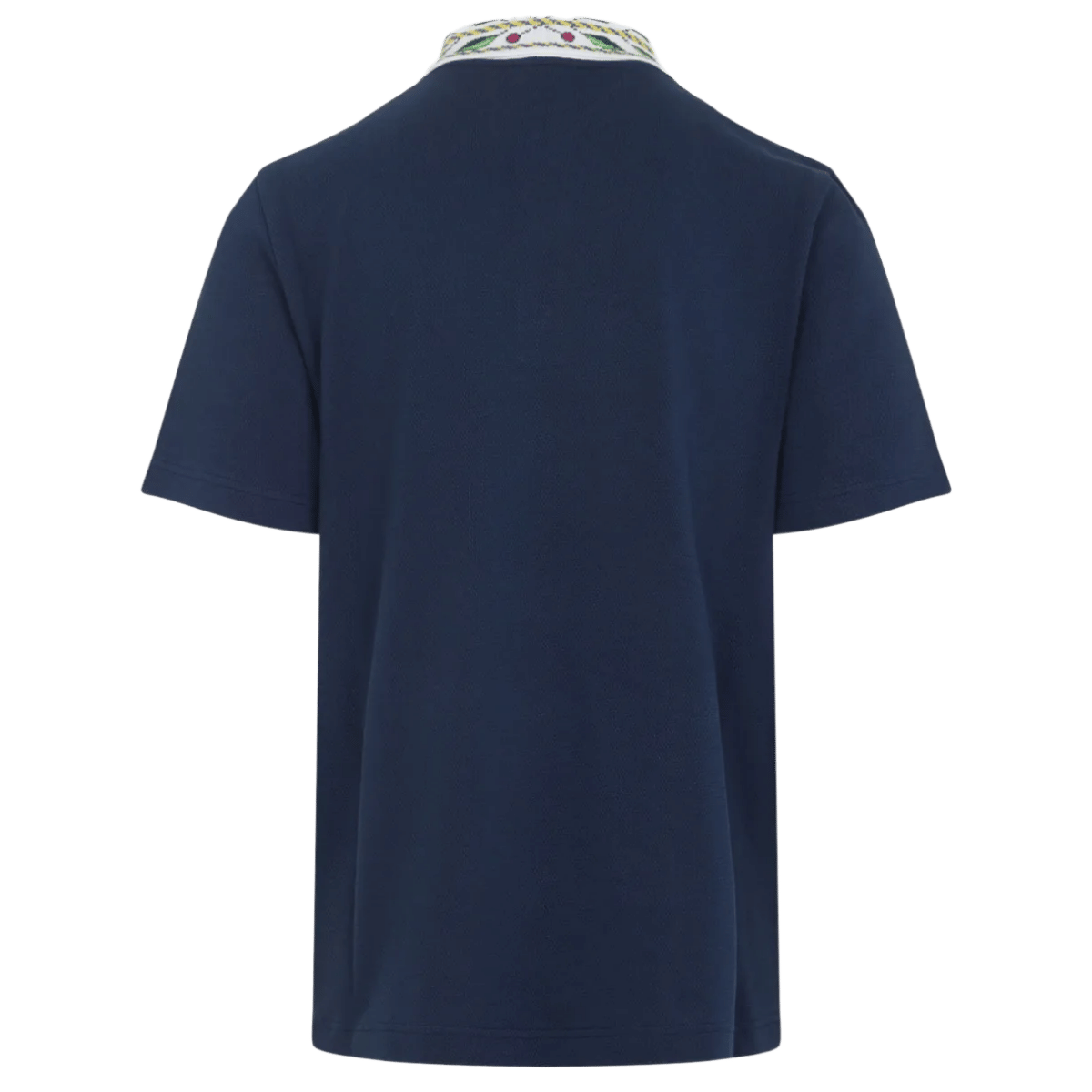 Casablanca Laurel Pique Polo Shirt Navy Blue