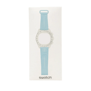 Swatch x Omega Bioceramic Moonswatch Light Blue White Straps