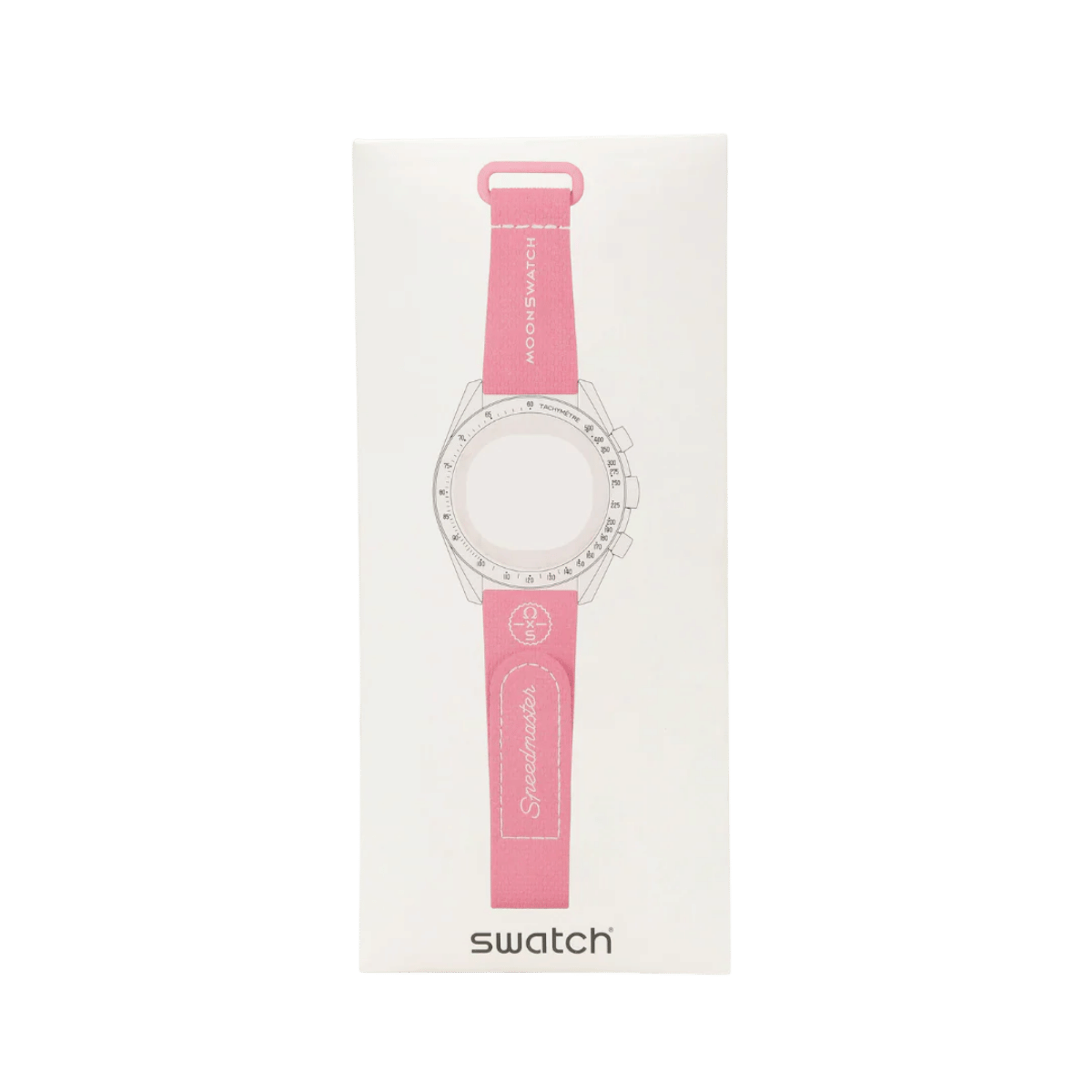 Swatch x Omega Bioceramic Moonswatch White Pink Straps
