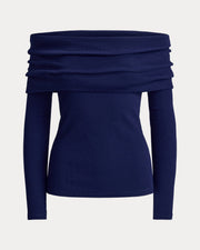 Ralph Lauren Ribbed CottonBlend OfftheShoulder Top