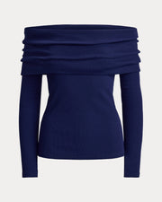 Ralph Lauren Ribbed CottonBlend OfftheShoulder Top