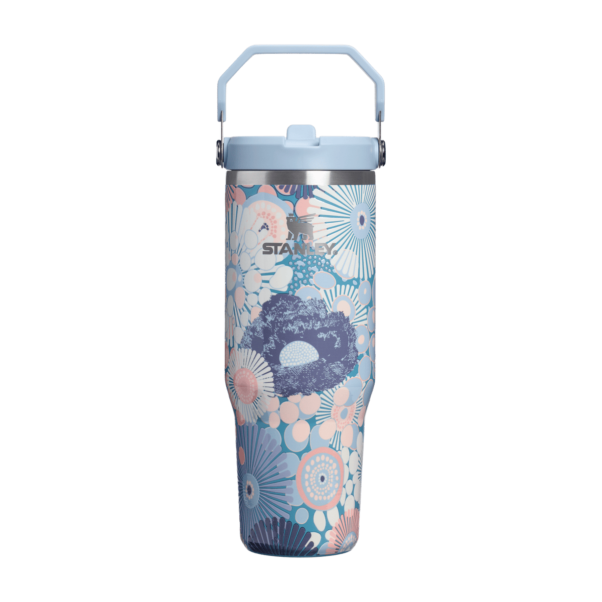 Stanley The IceFlow Flip Straw Tumbler | 30 OZ Blue Dream Wildflower