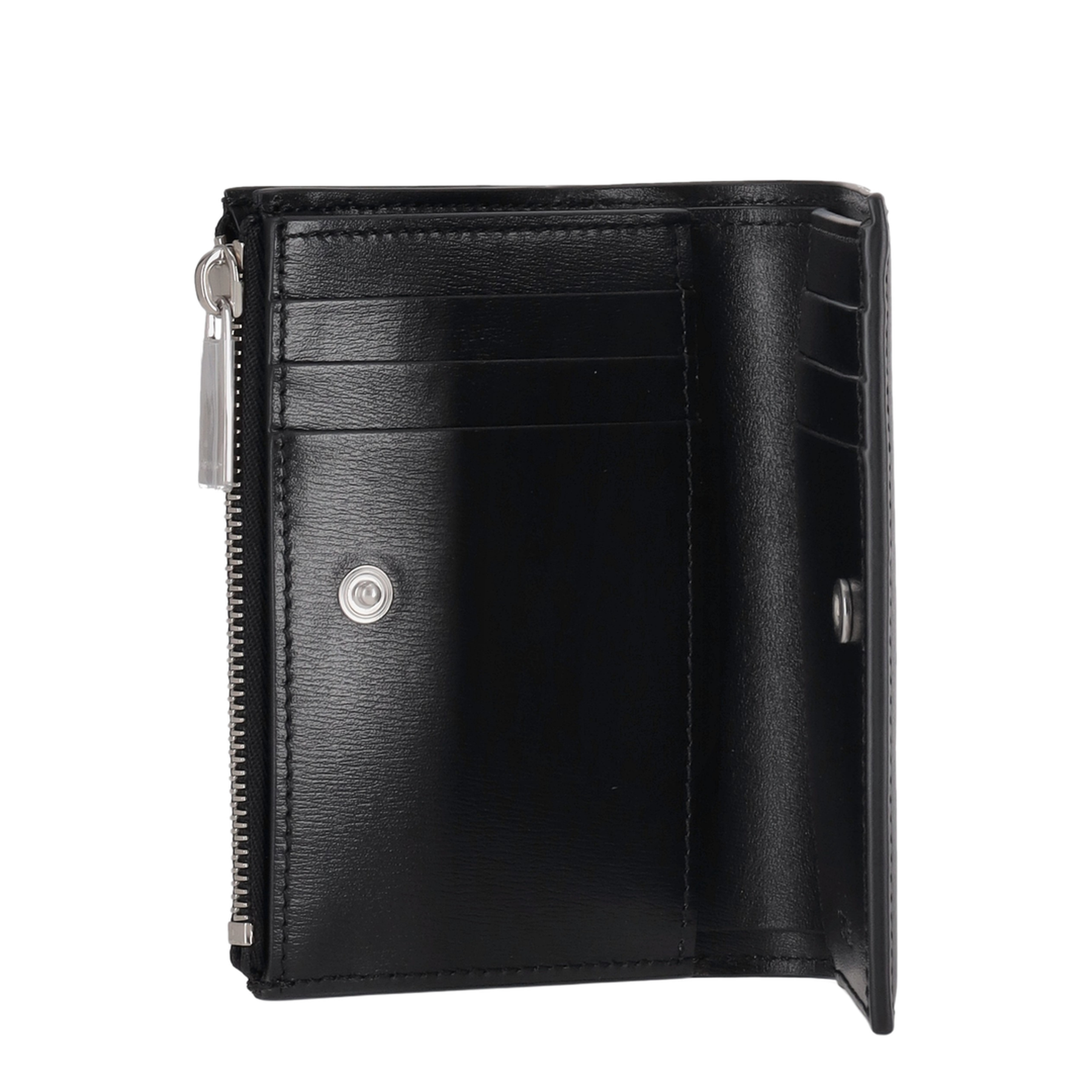 Jitney Zipped Bifold Quote Black - White