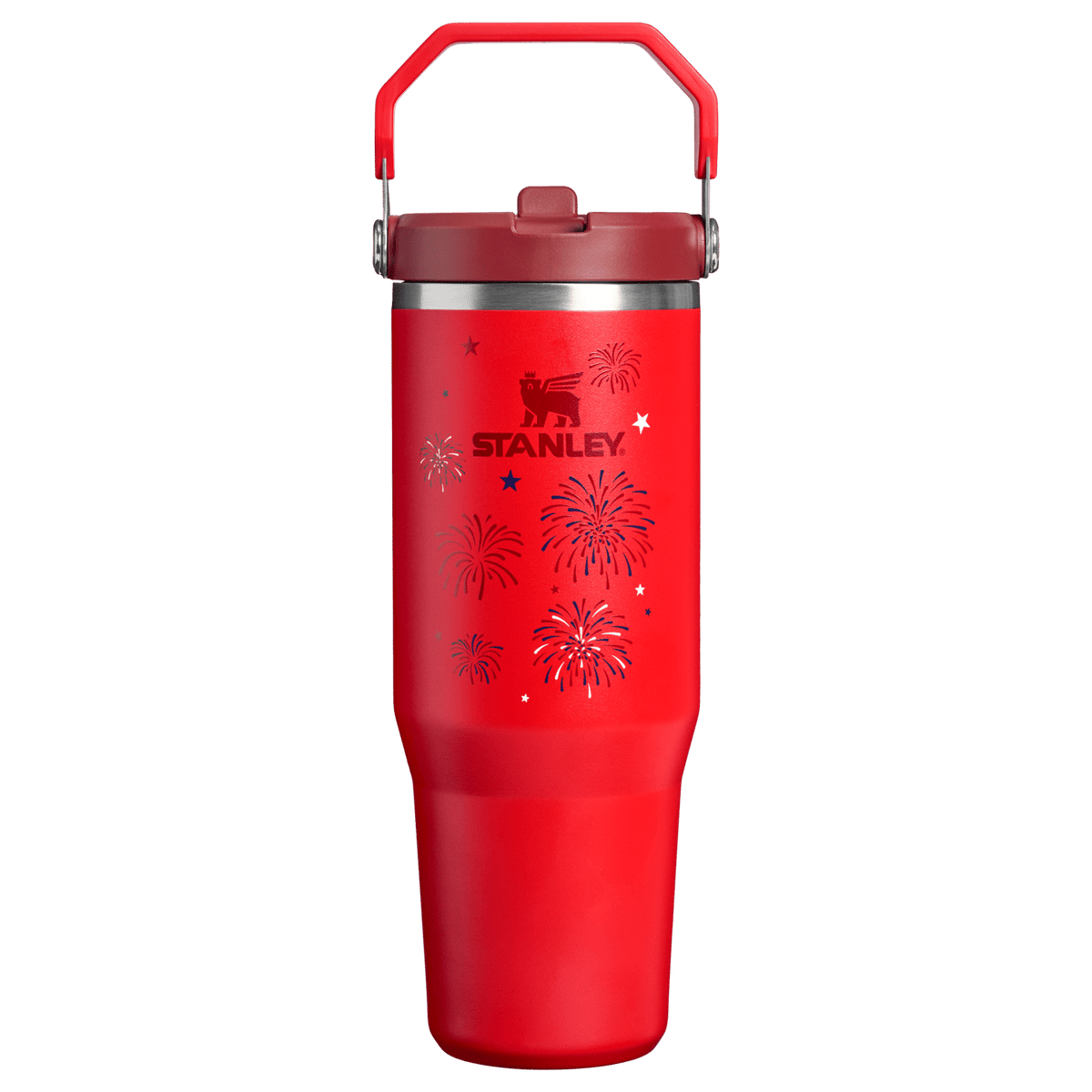 Stanley The IceFlow Flip Straw Tumbler | 30 OZ Chili Red Fireworks