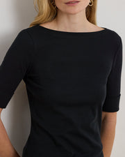 Ralph Lauren Stretch Cotton Boatneck T-Shirt