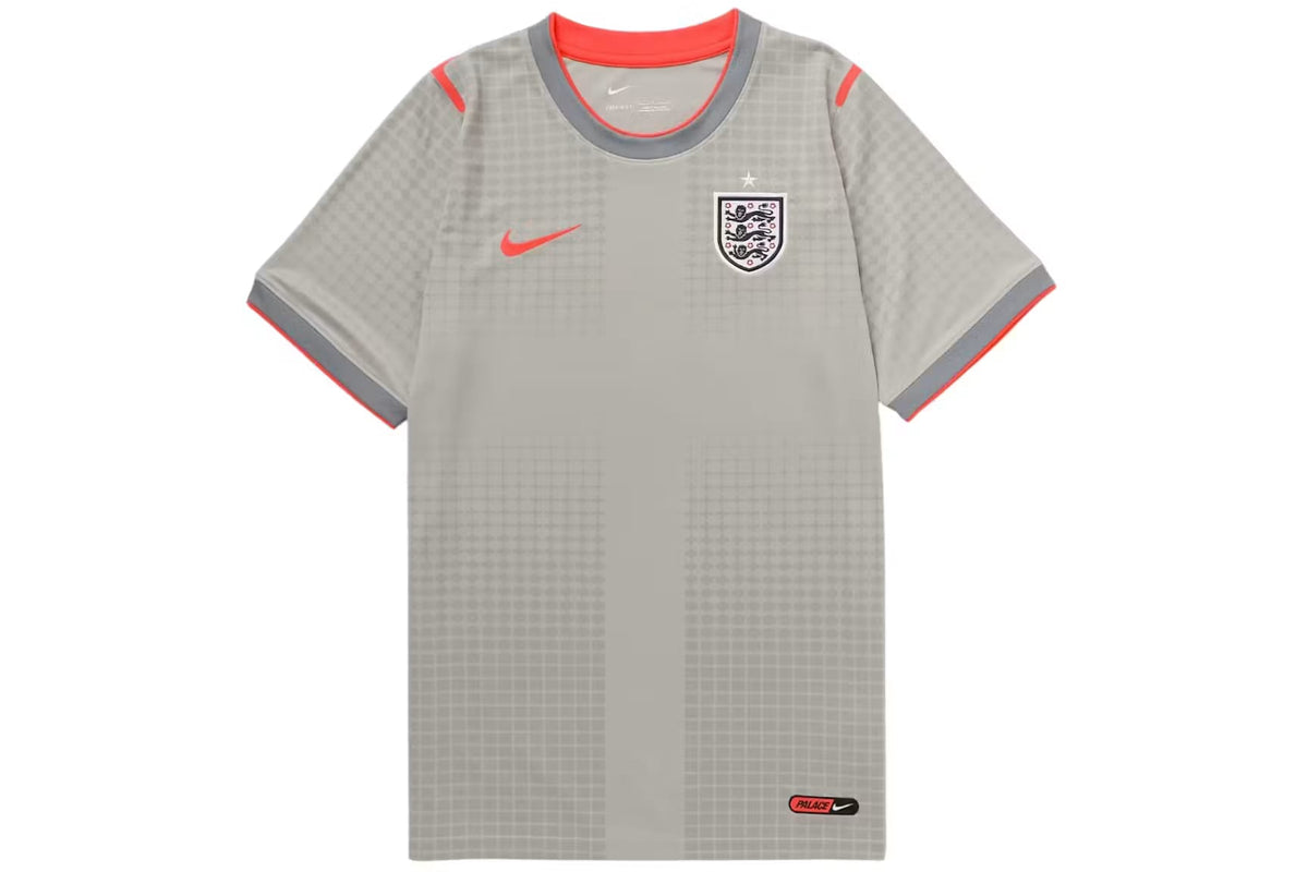 Nike England x Palace Academy Pro 2026 Football Jersey Pewter Grey/Bright Crimson