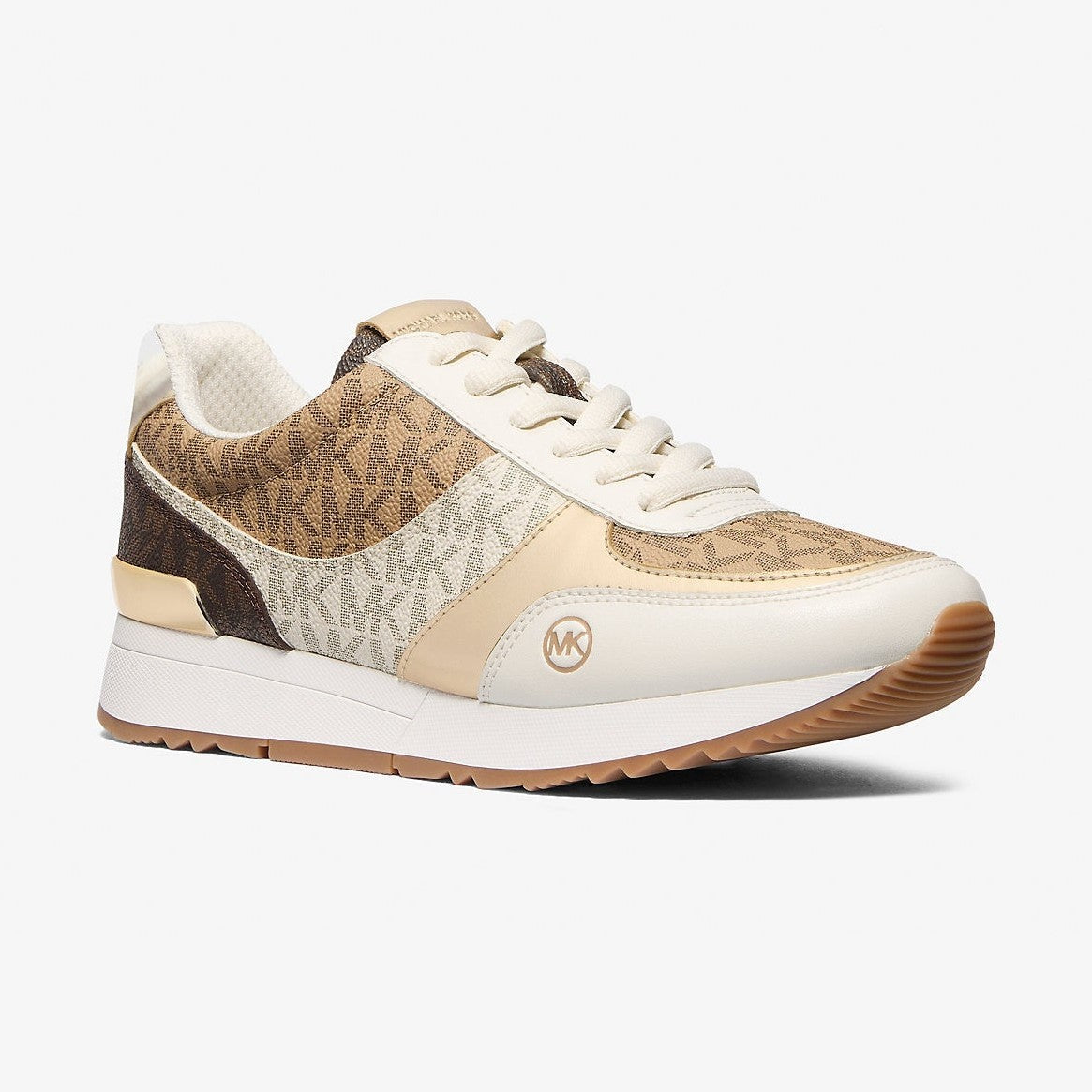 Michael Kors Andi Color-Block Signature Logo Trainer Cream Multi