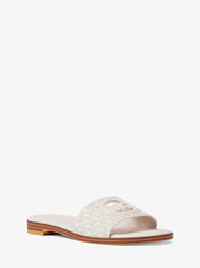 Carissa Signature Logo Slide Sandal VANILLA COMBO