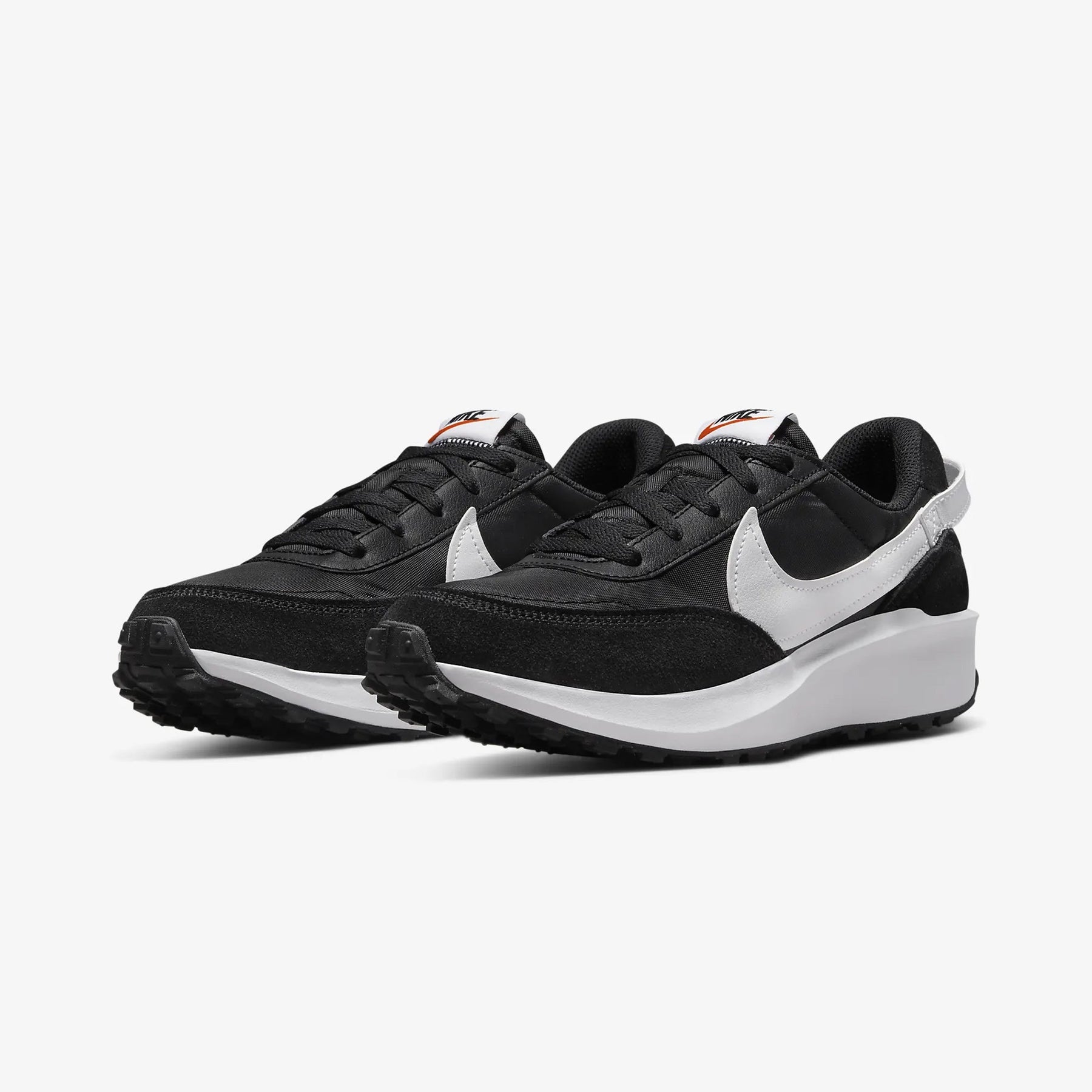 Nike WAFFLE DEBUT { BLACK/WHITE-ORANGE-CLEAR
