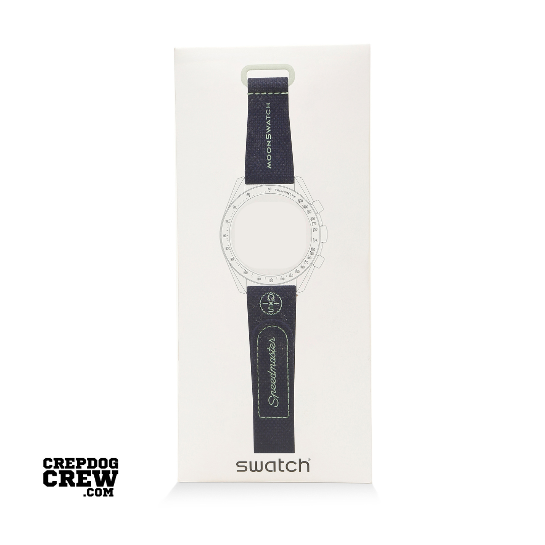 Swatch x Omega Bioceramic Moonswatch Dark Blue Green Straps