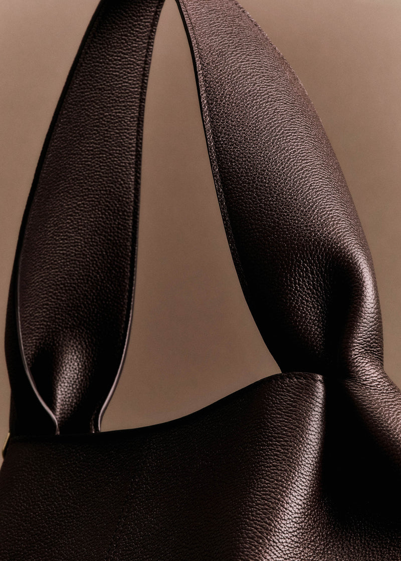 Polene Numero Neuf East West Textured Ebony