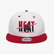 New Era MIAMI HEAT CROWN WHITE 9FIFTY SNAPBACK CAP { WHITE