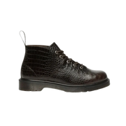 Dr Martens Church Crocodile Analine Leather Ankle Boots Dark Brown