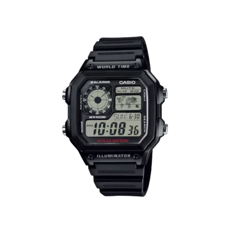 Casio YOUTH AE-1200 series AE-1200WH-1AV Black / Blue