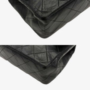RG237 - CHANEL Vintage Black Lambskin 17cm Mini Square Flap Bag