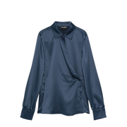 Wrap Front Long Sleeve Shirt