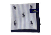 Ralph Lauren logo design silk scarf, unisex, couple style, light blue