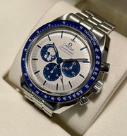 Omega Speedmaster Professional Moonwatch'Silver Snoopy Award' NEW Complete Set +Bracelet & Stickers | 50th Anniversary Ed