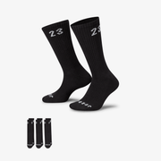Jordan CREW SOCKS (3 PAIRS) { BLACK