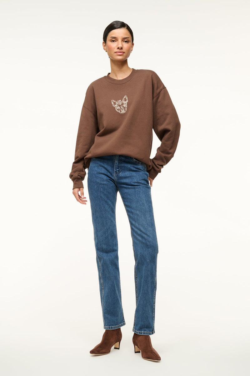 CUSTOM STAUD x C.BONZ OVERSIZED SWEATSHIRT BROWN