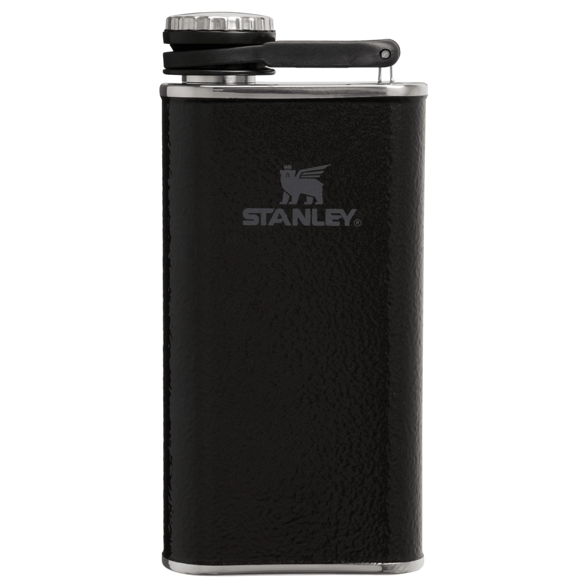 Stanley Classic Easy Fill Wide Mouth Flask | 8 OZ Hammertone Black