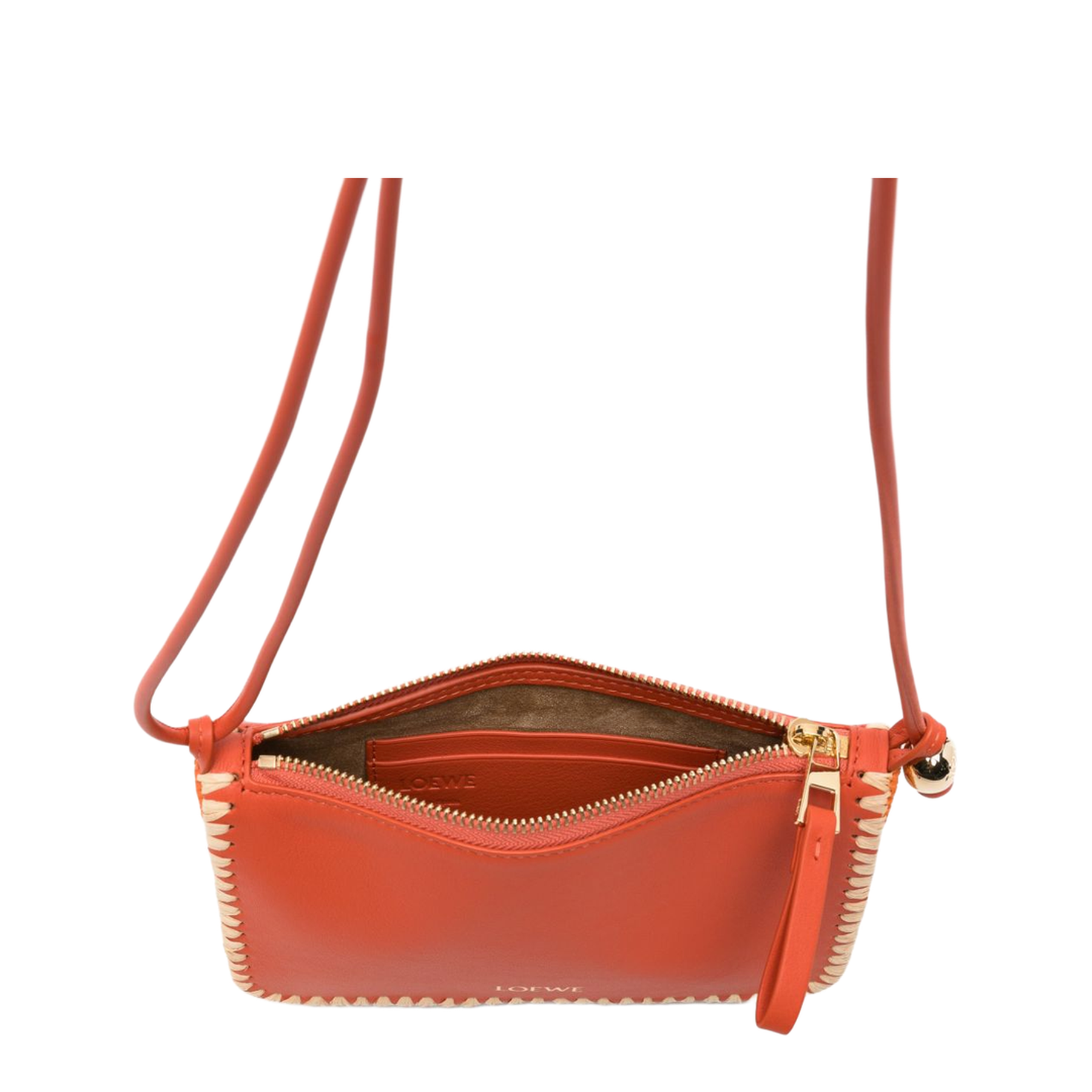 Rio Calfskin Pouch - Deep Saffron