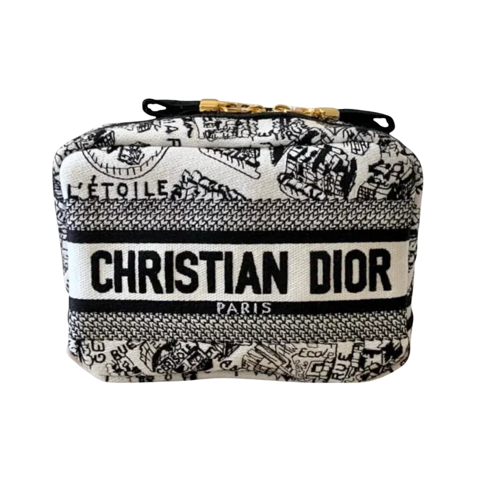 Christian Dior Plan de Paris Embroidered Pouch