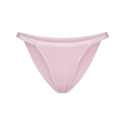 Lightweight Cotton Logo Picot String Bikini