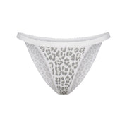Lightweight Cotton Logo Picot String Bikini