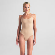 Sheer Seamless Thong Bodysuit