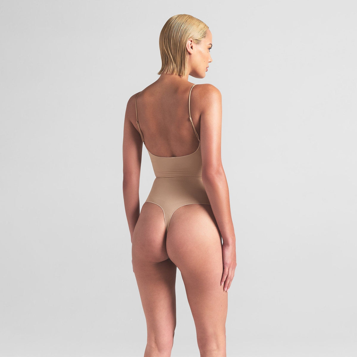 Sheer Seamless Thong Bodysuit
