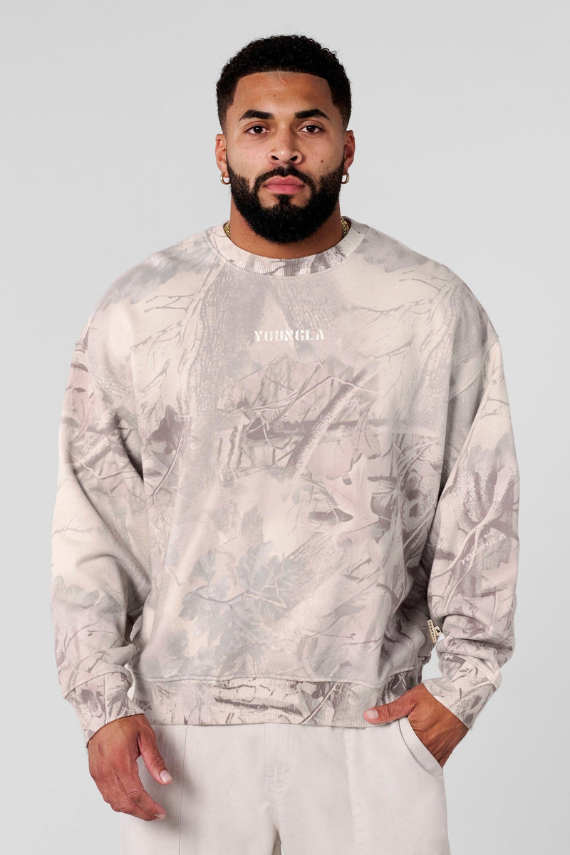 Tree Camo Collection - Crewnecks Beige Tree Camo